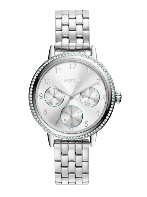 

Fossil Women Silver-Toned Reid Analogue Watch BQ3711