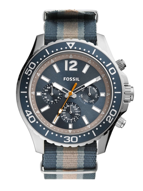 

Fossil Men Navy Blue FB-02 Analogue Chronograph Watch BQ2608