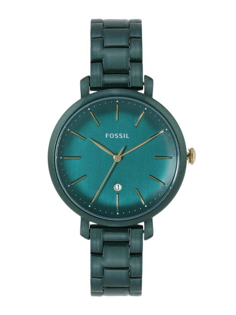 

Fossil Women Jacqueline Green Dial & Stainless Steel Bracelet Style Analogue Watch ES4409