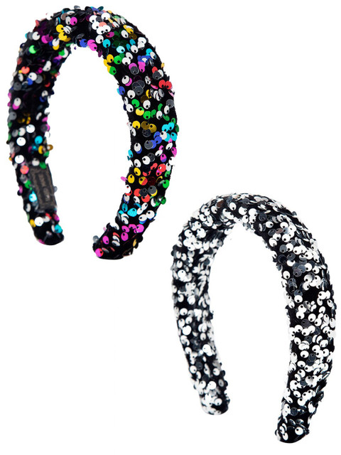 

YouBella Women Set of 2 Multi Colored Sequinned Hair Band