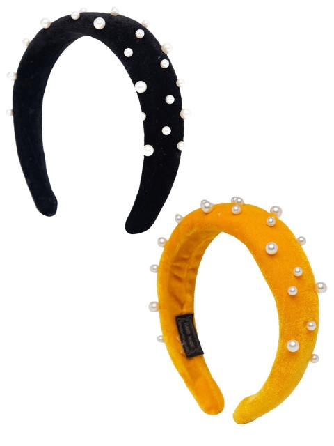 

YouBella Women Set of 2 Multi Coloured Hair Band, Yellow