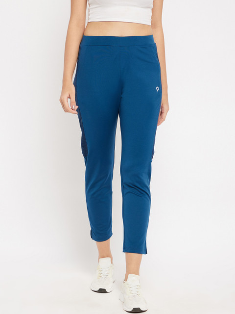 

C9 AIRWEAR Women Teal Blue Solid Regular-Fit Trackpant