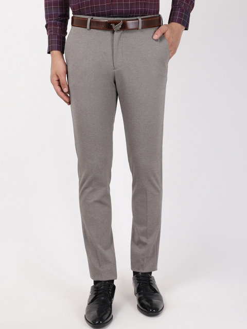 

Blackberrys Men Grey Formal Trousers