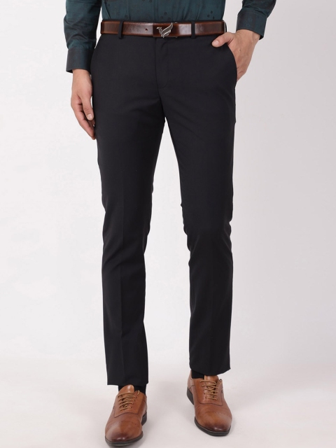 

Blackberrys Men Black Slim Fit Formal Trousers