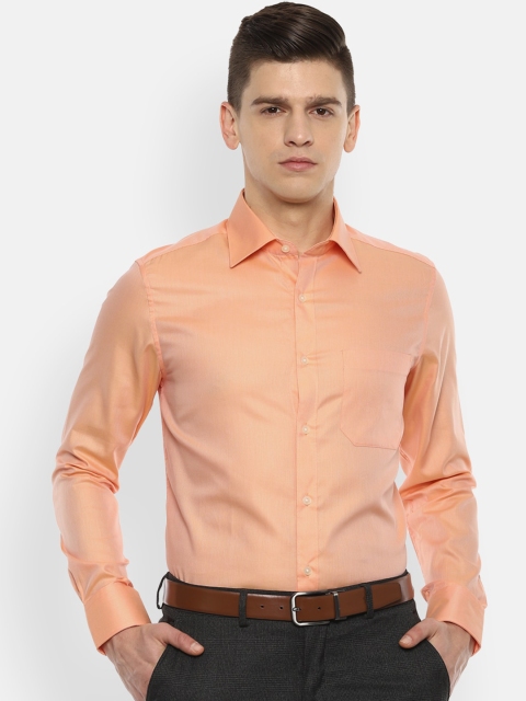 

Louis Philippe Men Orange Opaque Formal Shirt