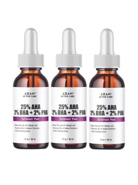 

Azani Active Care Pack of 3 Aging skin, Sun Damage and Congested Pores Exfoliant Peel 90ml, White
