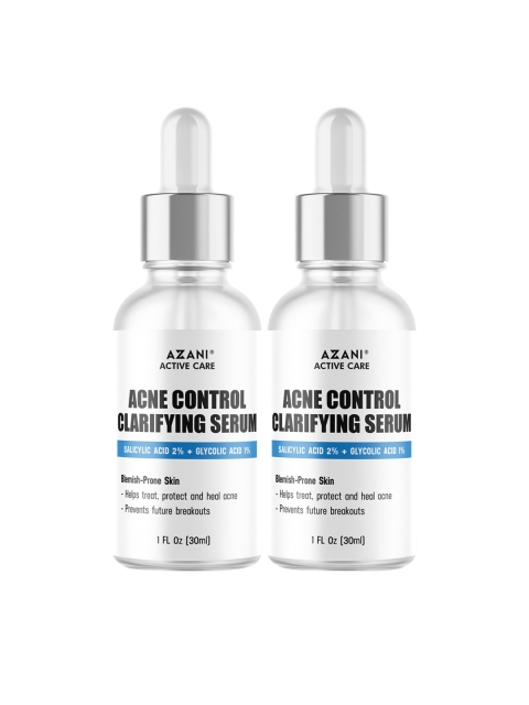 

Azani Active Care Pack of 2 Acne Clarifying Face Serum, White
