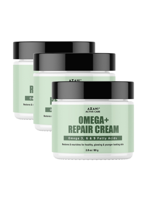 

Azani Active Care Set Of 3 Omega+ Repair Creams - 80 gm Each, White