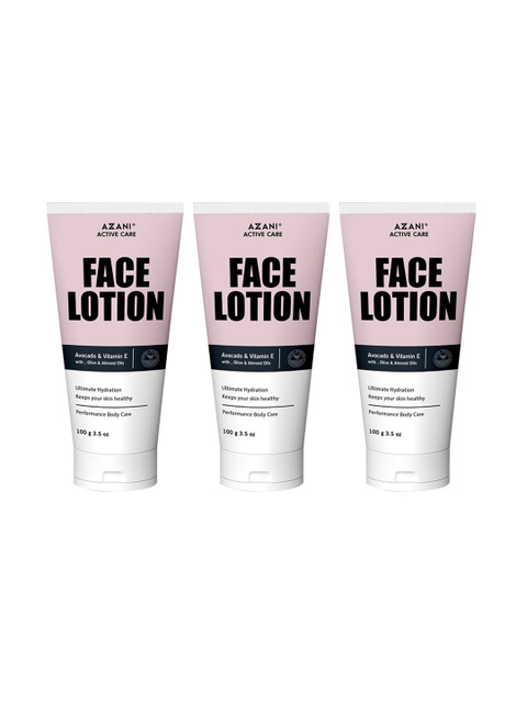 

Azani Unisex Pack of 3 Face Moisturizer Cream with Avocado & Vitamin E, White