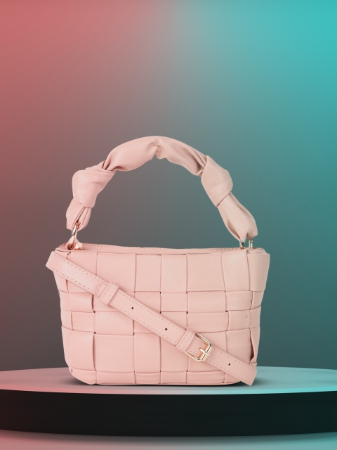 

DressBerry Pink PU Structured Sling Bag