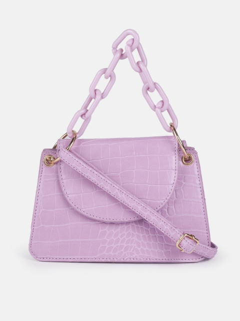 

DressBerry Purple Textured PU Structured Sling Bag