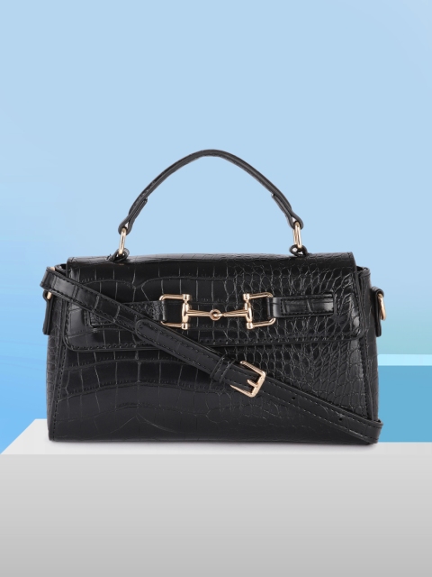

Mast & Harbour Black Textured Satchel