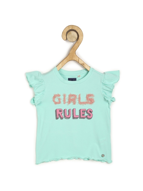 

Allen Solly Junior Girls Green Applique T-shirt