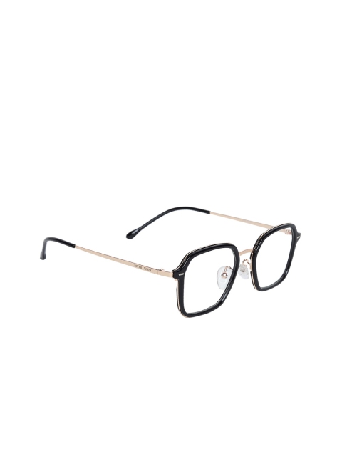 

Peter Jones Eyewear Unisex Black & Gold-Toned Full Rim Square Frames