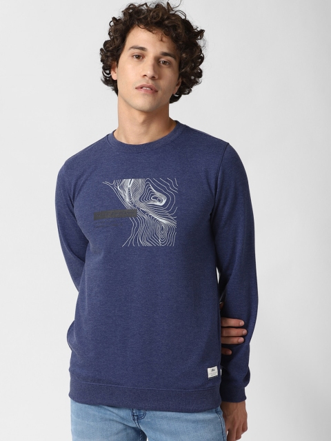 

Peter England Casuals Men Navy Blue Printed Sweatshirt