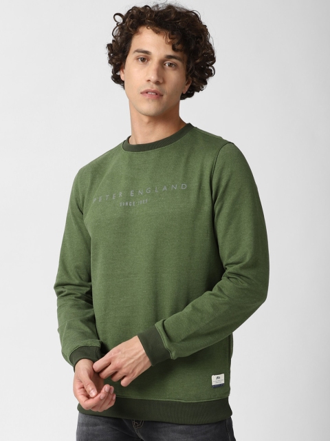 

Peter England Casuals Men Olive Green Sweatshirt