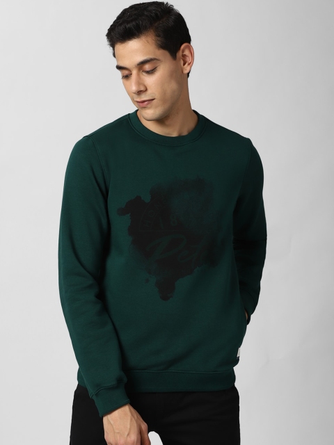 

Peter England Casuals Men Green Printed Sweatshirt