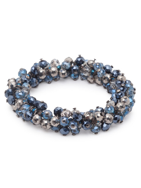 

Lilly & sparkle Women Blue & Silver-Toned Elasticated Bracelet