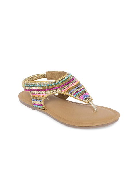 

Pantaloons Junior Girls Multicoloured & Beige Ethnic Comfort Sandals, Multi