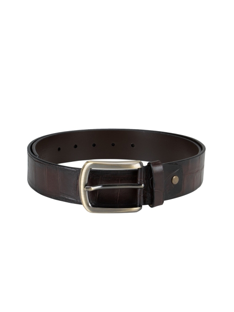 

Da Milano Men Brown Textured Leather Belt