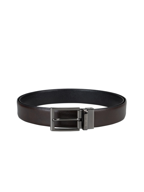 

Da Milano Men Brown Textured Leather Belt