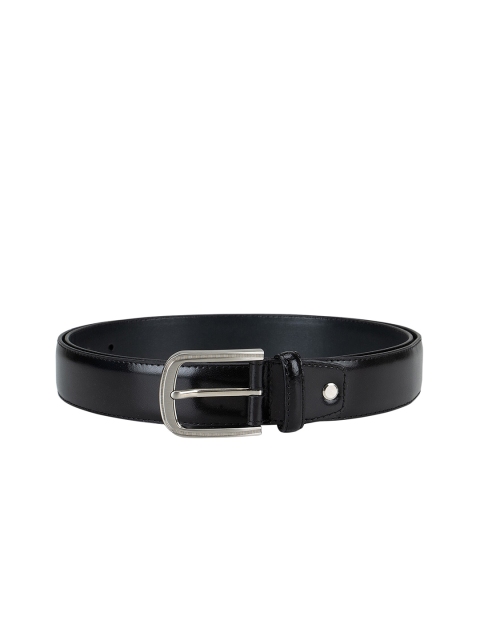

Da Milano Men Black Textured Leather Belt