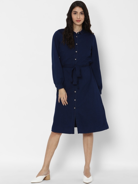 

Allen Solly Woman Navy Blue Shirt Dress