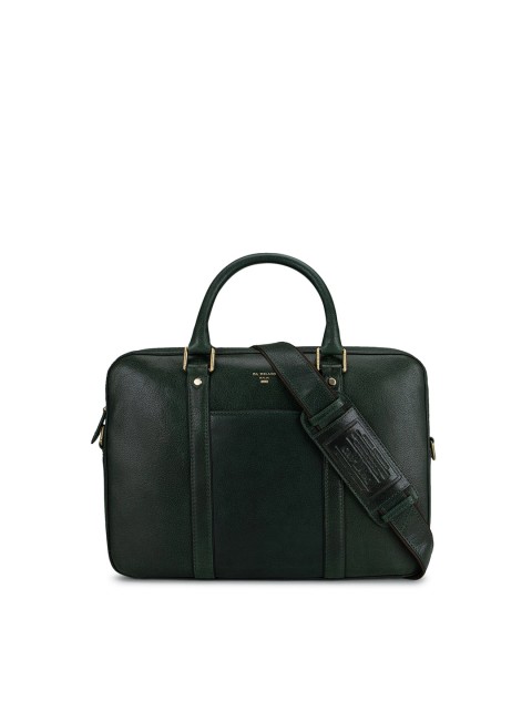 

Da Milano Unisex Green Textured Laptop Bag