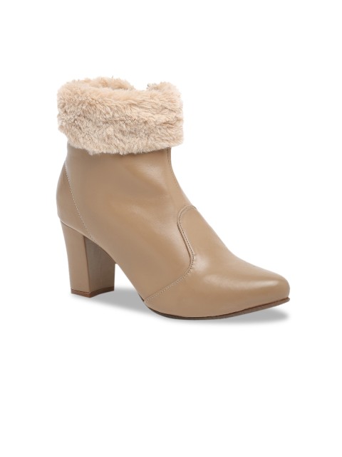 

Flat n Heels Khaki Embellished Block Heeled Boots