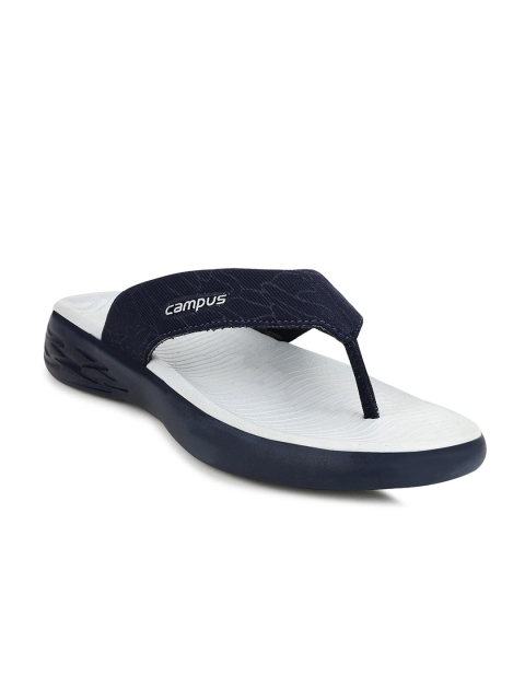 

Campus Men White & Navy Blue Thong Flip-Flops