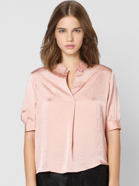 

ONLY Women Pink Opaque Casual Shirt