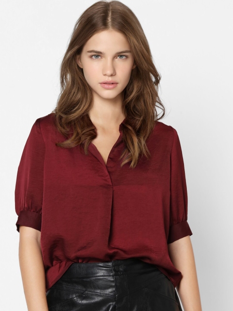 

ONLY Women Maroon Casual Shirt