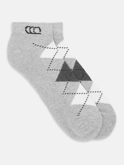 

Ajile by Pantaloons Men Grey Patterned Ankle-Length Socks