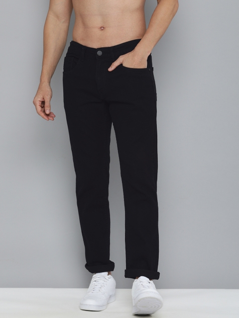 

HERE&NOW Men Black Mid Rise Slim Fit Clean Look Stretchable Jeans
