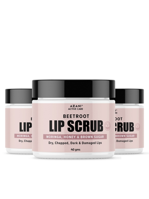 

Azani Active Care Pack of 3 Beetroot Lip Scrub 40 g each, Pink