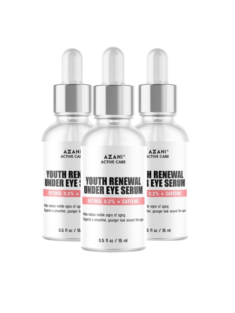 

Azani Active Care Pack of 3 Youth Renewal - Anti Ageing Eye Serum 15 ml each, White