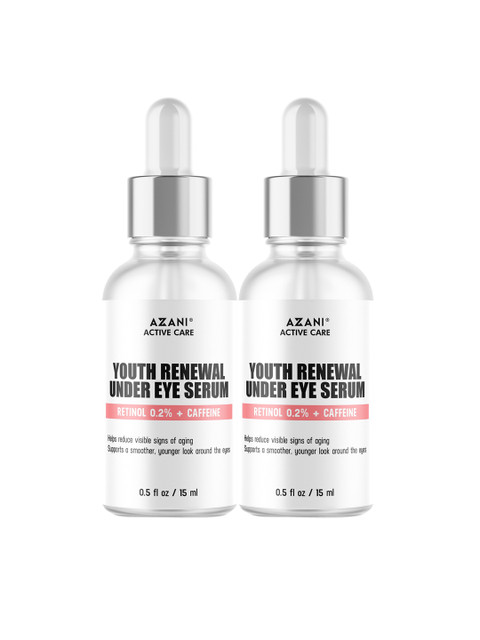 

Azani Active Care Pack of 2 Youth Renewal - Anti Ageing Eye Serum 15 ml each, White