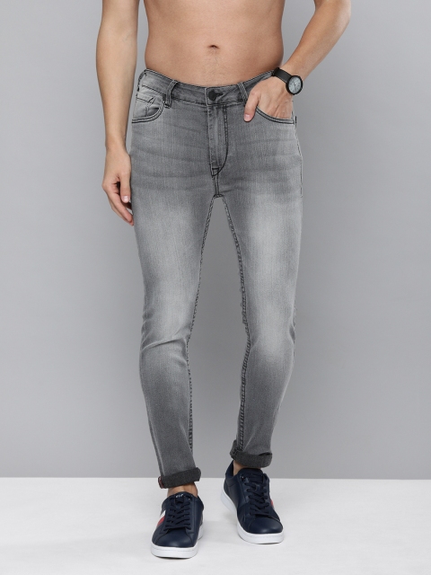

HERE&NOW Men Grey Skinny Fit Heavy Fade Stretchable Jeans
