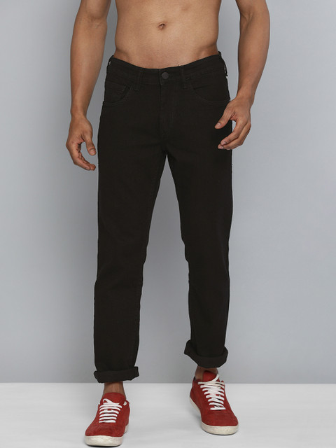 

HERE&NOW Men Black Regular Fit Stretchable Jeans