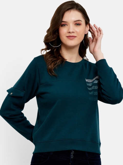 

METTLE Women Green Sweatshirt