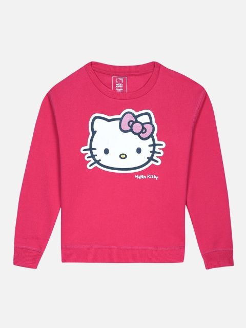 

Kids Ville Girls Pink Hello Kitty Printed Sweatshirt