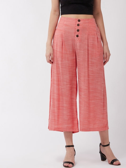 

InWeave Women Pink Pleated Culottes
