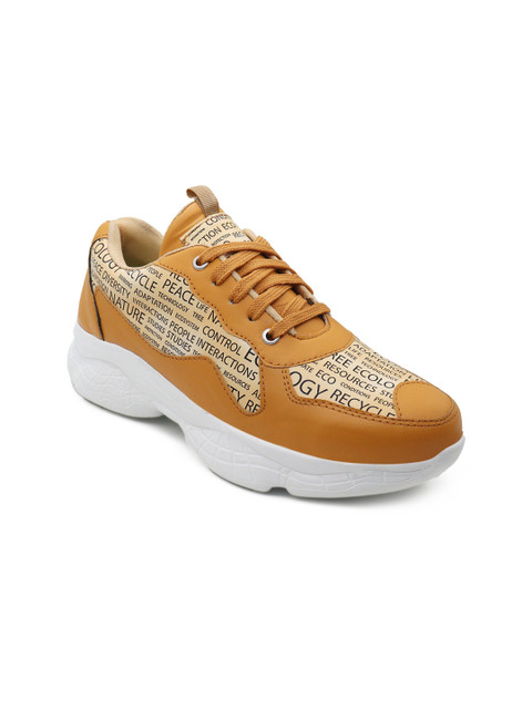 

AfroJack Women Tan Printed Sneakers