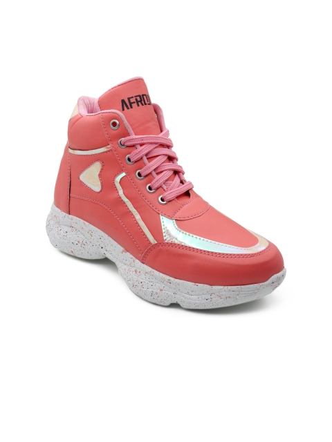 

AfroJack Women Pink Printed Trekking Shoes