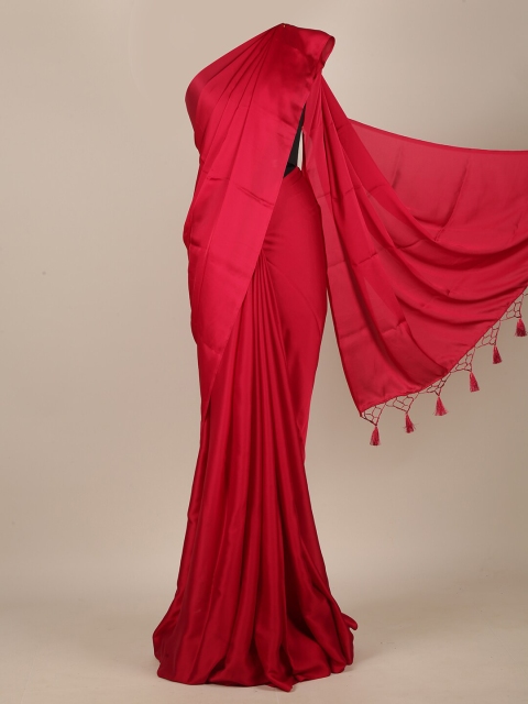 

Pothys Red Satin Saree