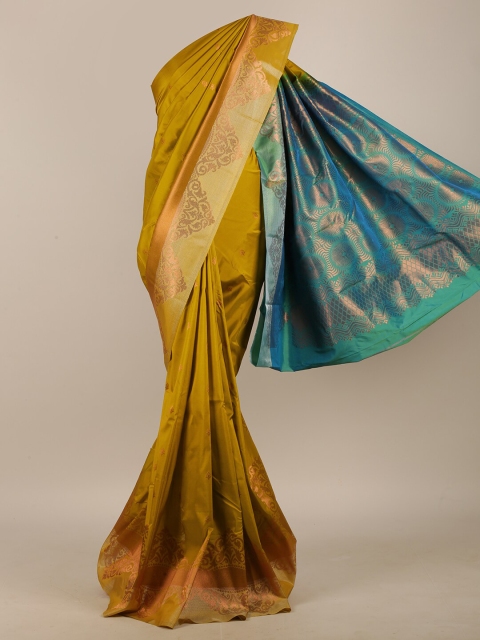 

Pothys Green & Blue Woven Design Art Silk Saree