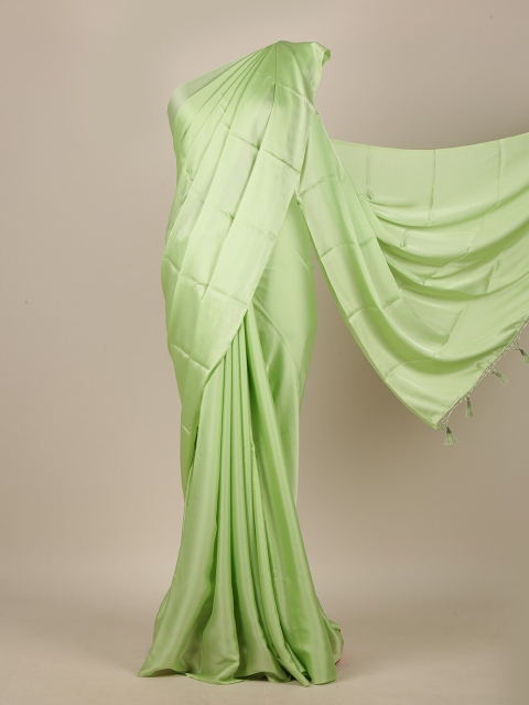 

Pothys Green Satin Saree
