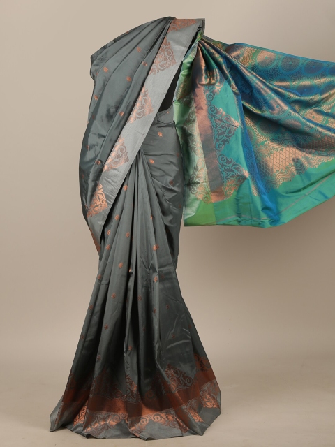 

Pothys Grey Woven Design Art Silk Saree