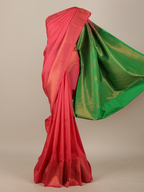 

Pothys Pink & Green Art Silk Saree