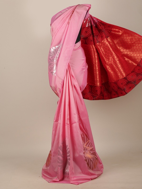 

Pothys Pink & Maroon Woven Design Art Silk Saree